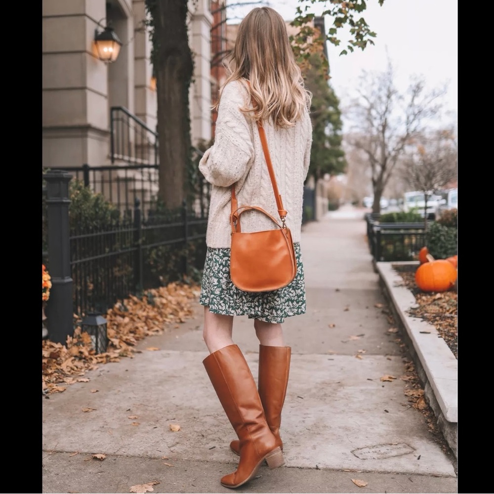 Madewell Sydney Satchel Crossbody Leather Bag Burnished Caramel - Picture 7 of 9